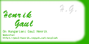 henrik gaul business card